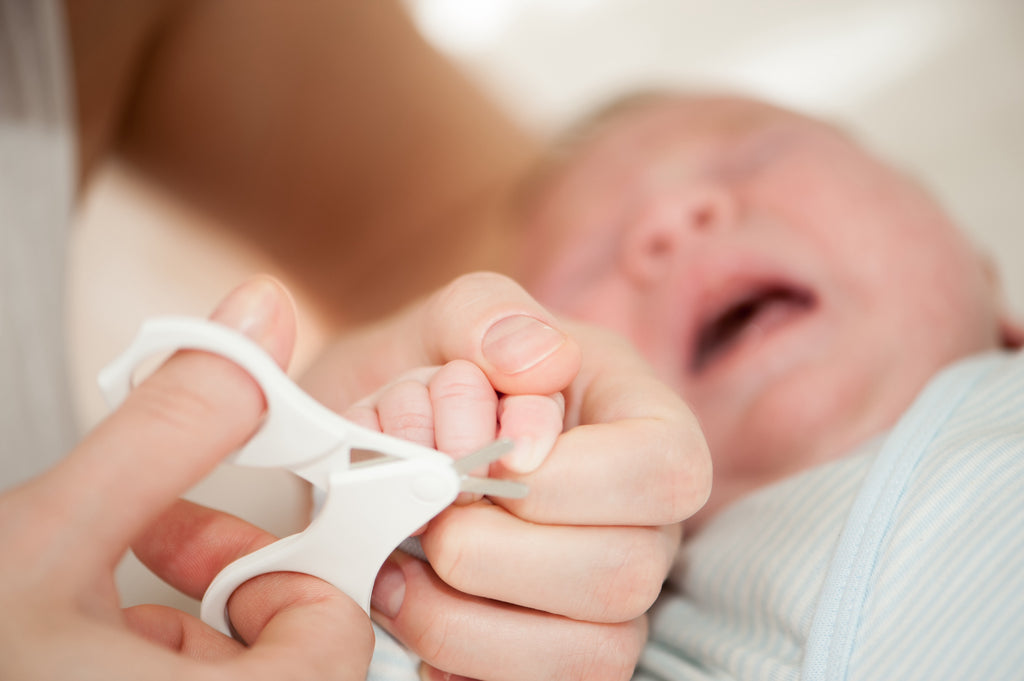 Cutting Newborn Baby Nails Scissors Close Stock Photo 1074602057 |  Shutterstock