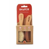 SNAPKIS BABY WOODEN BRUSH & COMB SET 100% Original/ Super Soft/ Natural Grasswood| |SNAPKIS - HALOMAMA.com