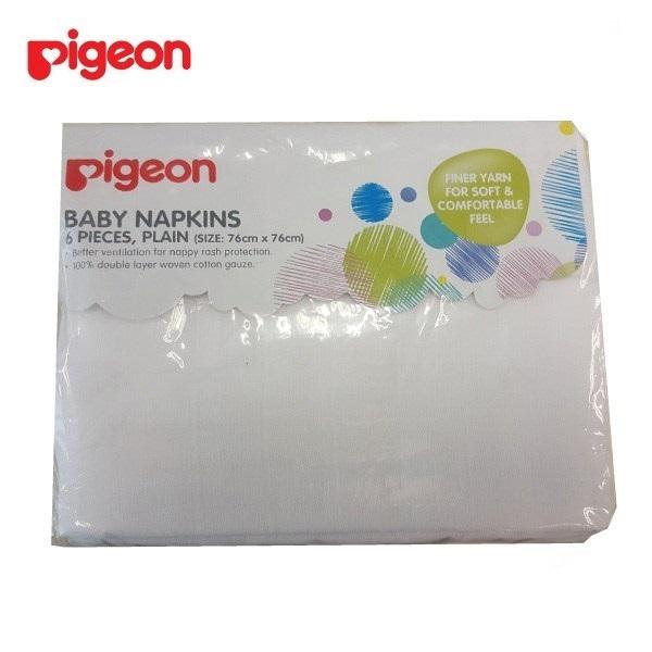 New In Box PIGEON BABY NAPKIN 6'S  PLAIN/ Japan Brand/ 100% Original