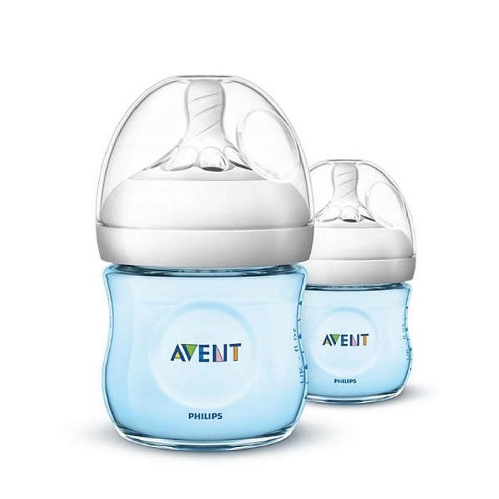 PHILIPS AVENT NATURAL BOTTLE (BLUE) 125ML/4OZ (TWIN PACK)- NATURAL 2.0 EXTRA SOFT TEAT| |Halomama - HALOMAMA.com